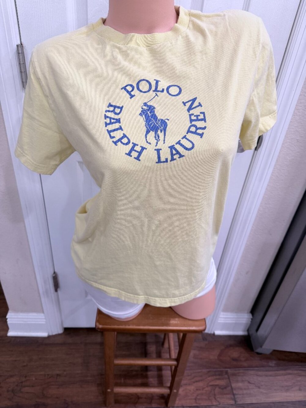 Polo Ralph Lauren Youth L 12-14 Yellow Pony Logo Cotton Graphic T-Shirt